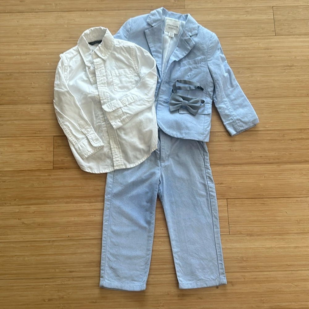 Janie and Jack 4 piece linen suit